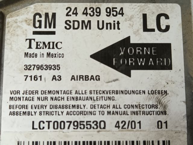 bontott OPEL CORSA C Légzsák Elektronika