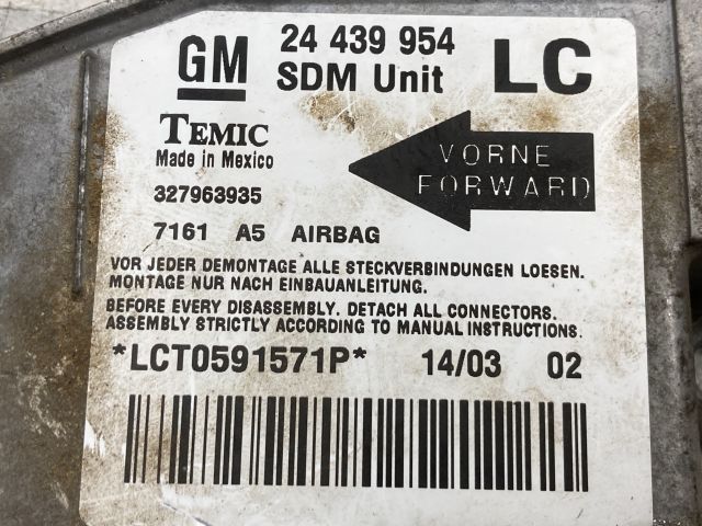 bontott OPEL CORSA C Légzsák Elektronika