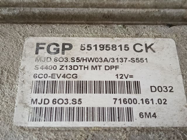 bontott OPEL CORSA D Motorvezérlő