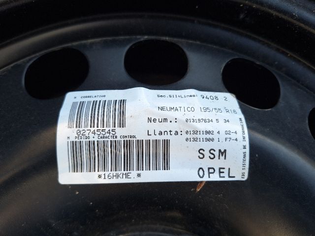 bontott OPEL CORSA D Acélfelni Gumival (1 db)