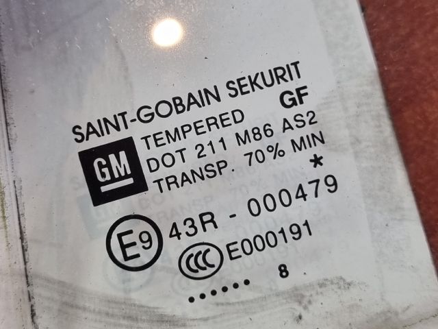 bontott OPEL CORSA D Bal hátsó Fixüveg (Ajtóban)