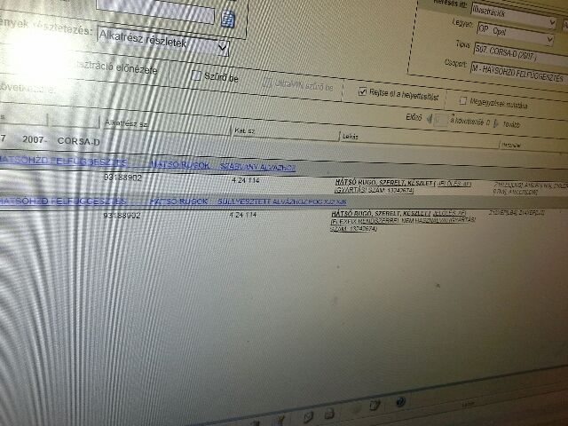 bontott OPEL CORSA D Hátsó Rugó Pár