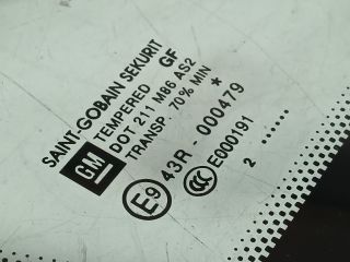 bontott OPEL CORSA D Jobb A Oszlop Oldalablak Üveg