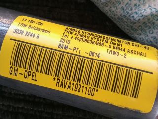bontott OPEL CORSA D Jobb első Függöny Légzsák