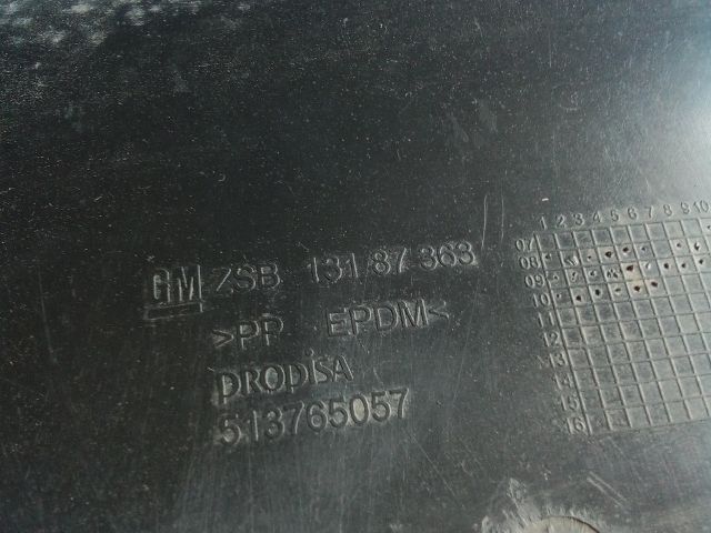 bontott OPEL CORSA D Jobb hátsó Dobbetét (Kerékjárati, Műanyag)