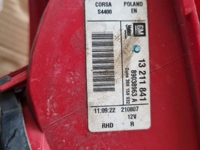 bontott OPEL CORSA D Jobb Hátsó Lámpa