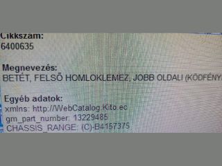 bontott OPEL CORSA D Jobb Ködlámpa Rács