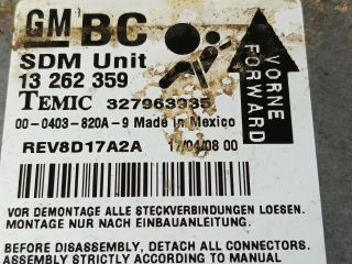 bontott OPEL CORSA D Légzsák Elektronika