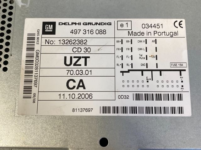 bontott OPEL CORSA D Rádió / CD