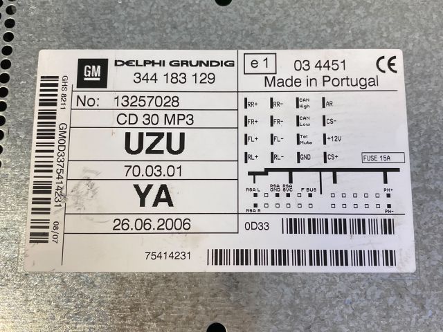 bontott OPEL CORSA D Rádió / CD