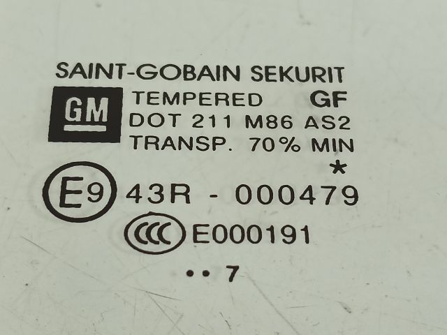 bontott OPEL CORSA E Jobb hátsó Ablak