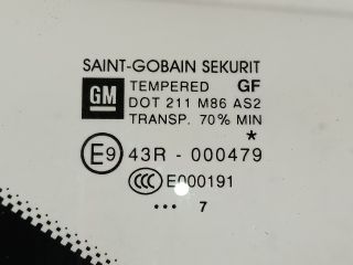 bontott OPEL CORSA E Jobb hátsó Fixüveg (Ajtóban)