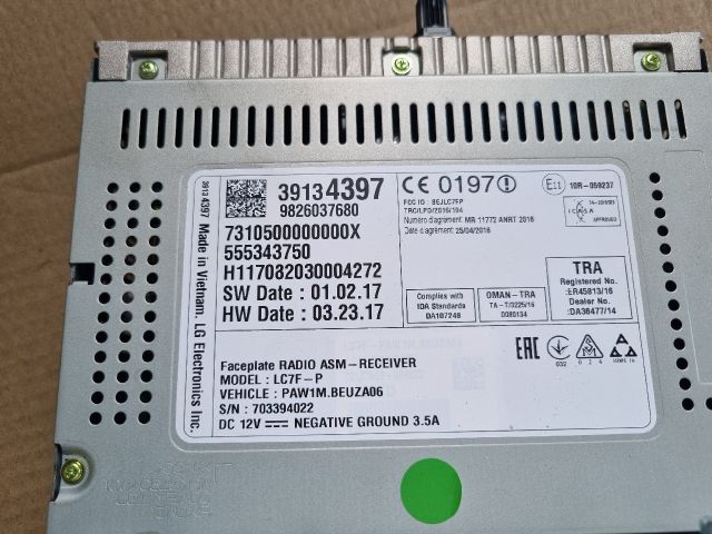 bontott OPEL CROSSLAND X Navigációs Fejegység