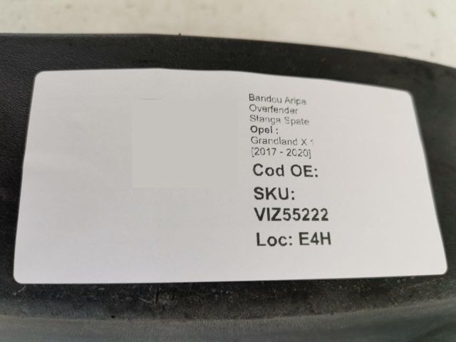 bontott OPEL GRANDLAND X Bal hátsó Sárvédő Díszléc