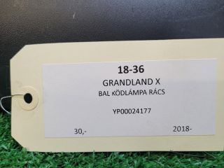 bontott OPEL GRANDLAND X Bal Ködlámpa Rács