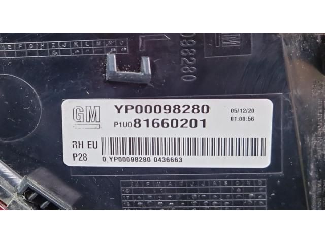 bontott OPEL GRANDLAND X Jobb Külső Hátsó Lámpa