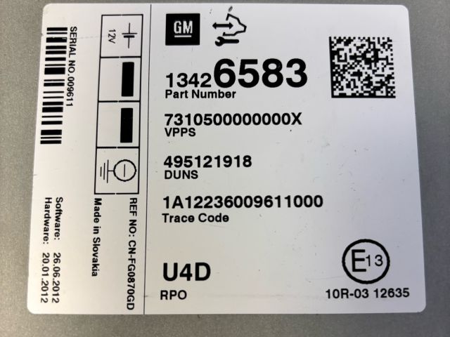 bontott OPEL INSIGNIA Antenna Erősítő