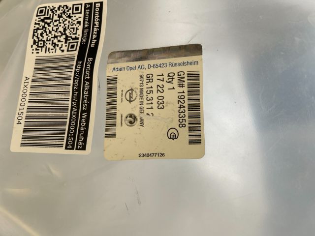 bontott OPEL INSIGNIA Csomagtér Tálca