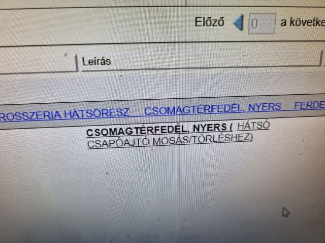 bontott OPEL INSIGNIA Csomagtérajtó (Részeivel)