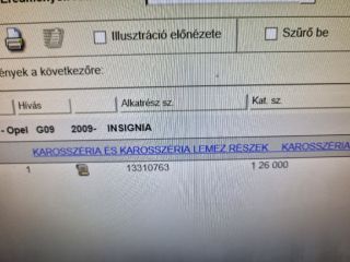 bontott OPEL INSIGNIA Csomagtérajtó (Részeivel)