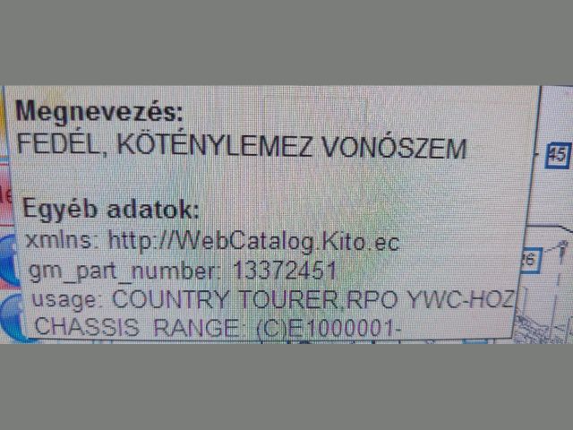 bontott OPEL INSIGNIA Első Vonószem Burkolat