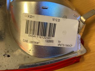 bontott OPEL INSIGNIA Jobb Belső Hátsó Lámpa