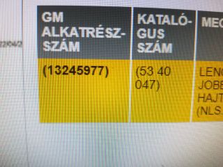 bontott OPEL INSIGNIA Jobb Gólyaláb Csonkállvánnyal