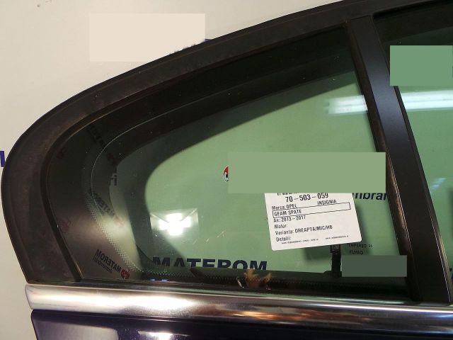 bontott OPEL INSIGNIA Jobb hátsó Fixüveg (Ajtóban)
