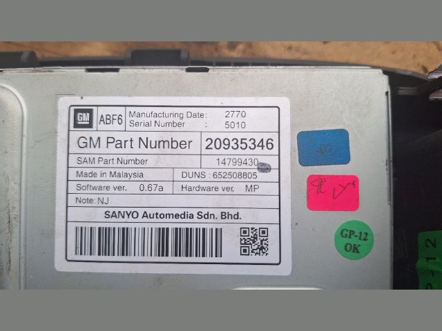 bontott OPEL INSIGNIA Multifunkciós Kijelző