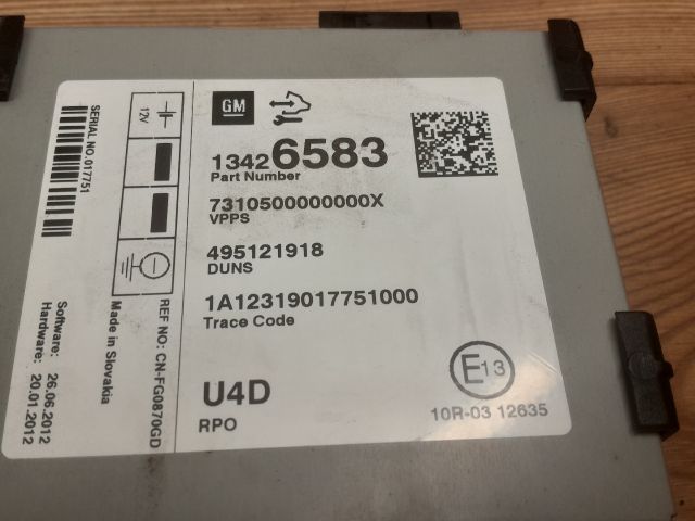 bontott OPEL INSIGNIA Multimédia Vezérlő