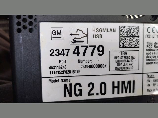 bontott OPEL INSIGNIA Video Elektronika