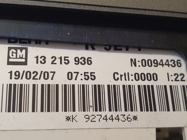 bontott OPEL MERIVA A Fűtéskapcsoló (manuális klímás)