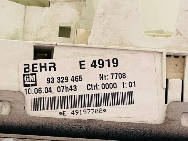 bontott OPEL MERIVA A Fűtéskapcsoló (manuális klímás)