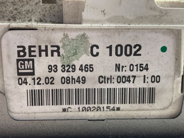 bontott OPEL MERIVA A Fűtéskapcsoló (manuális klímás)