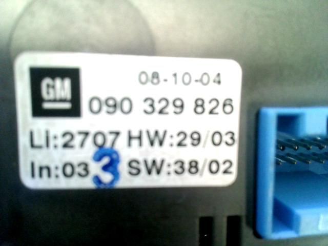 bontott OPEL MERIVA A Fűtéskapcsoló