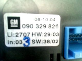 bontott OPEL MERIVA A Fűtéskapcsoló