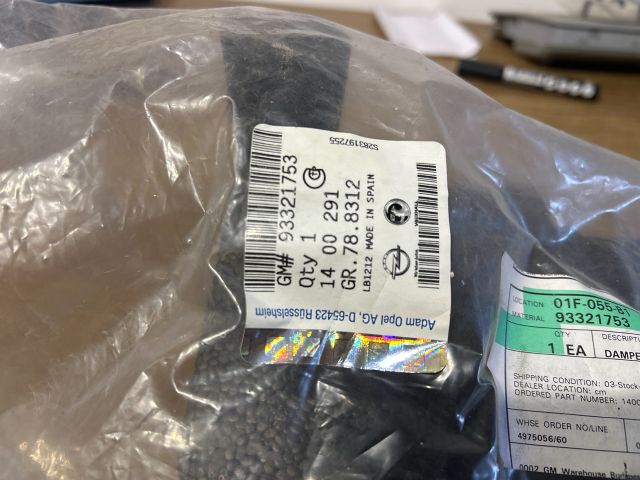 bontott OPEL MERIVA A Hátsó Lökhárító Ütközés Elnyelő Hab