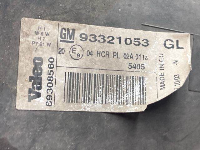 bontott OPEL MERIVA A Jobb Fényszóró