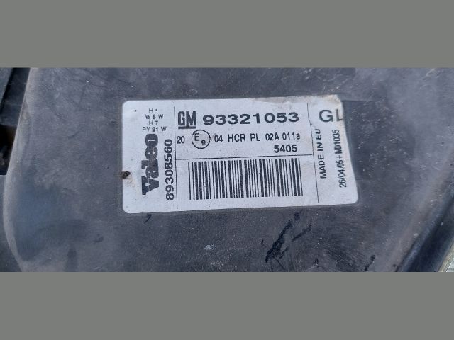 bontott OPEL MERIVA A Jobb Fényszóró