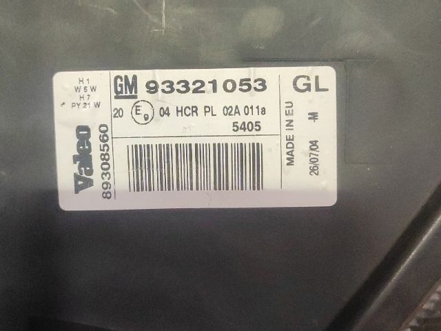 bontott OPEL MERIVA A Jobb Fényszóró