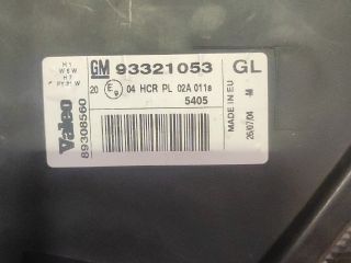 bontott OPEL MERIVA A Jobb Fényszóró