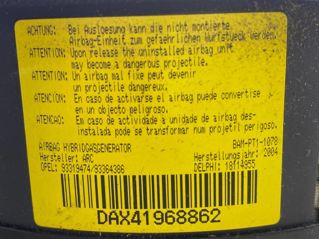 bontott OPEL MERIVA A Kormánylégzsák