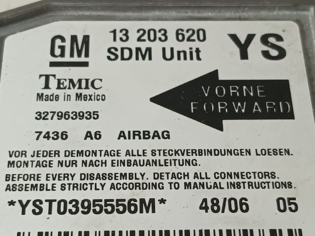 bontott OPEL MERIVA A Légzsák Elektronika