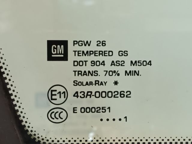 bontott OPEL MERIVA B Bal A Oszlop Oldalablak Üveg