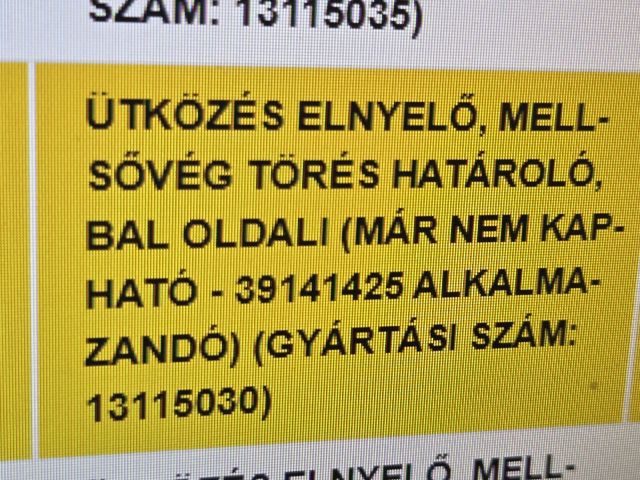 bontott OPEL MERIVA B Bal Lökhárító Tartó Nyúlványvég