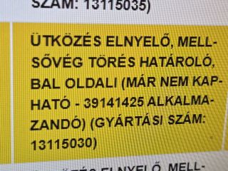 bontott OPEL MERIVA B Bal Lökhárító Tartó Nyúlványvég