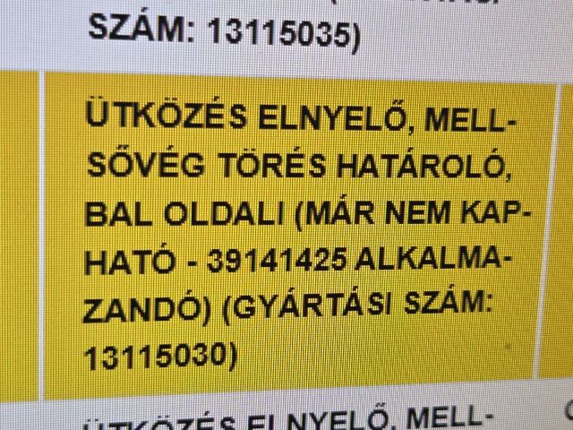 bontott OPEL MERIVA B Bal Lökhárító Tartó Nyúlványvég