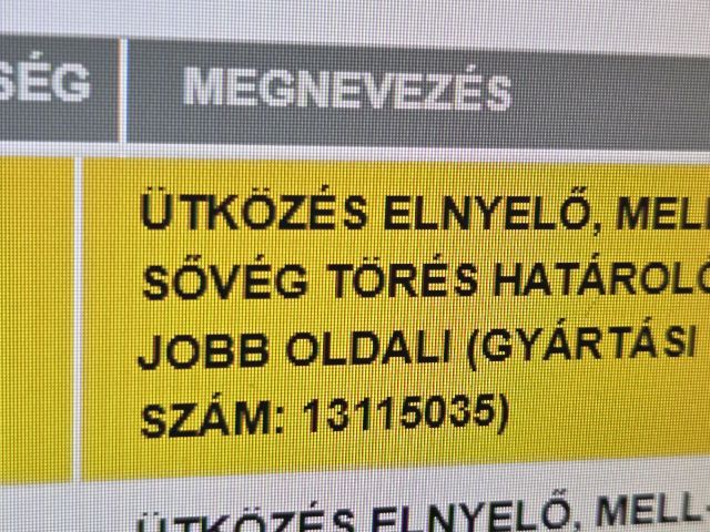 bontott OPEL MERIVA B Jobb Lökhárító Tartó Nyúlványvég