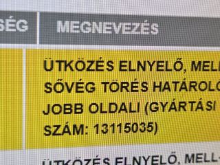 bontott OPEL MERIVA B Jobb Lökhárító Tartó Nyúlványvég