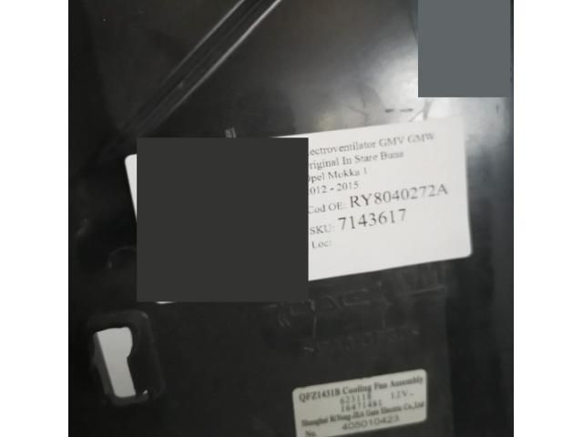 bontott OPEL MOKKA Hűtőventilátor